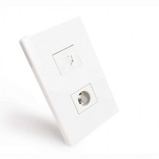 복합용콘센트 TV주변기기 진흥V 위성방송 모듈 위성1방 TV유선케이블, 아이보리