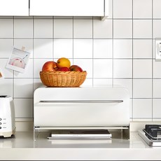 나인홈 철제 슬라이딩 수납함 틈새 부엌 주방용품 화장품 정리함 L, 대, 1개, 화이트