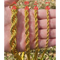 超美質感沙金麻花項鍊，多樣式可選：六角、圓柱、貔貅、關公鑽砂麻花，媲美真金色澤，展現您的獨特品味