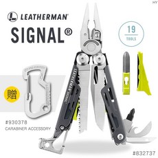 Leatherman Signal 工具鉗 832737 灰/黃色，多功能戶外工具，露營登山必備, 1個
