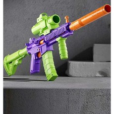 M416 장난감총 너프건 소총 당근총 에어소프트건, 1개, M416 연발-모래색 검정-10탄피