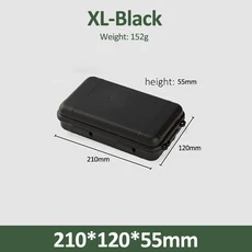 S/L/XL 크기 야외 플라스틱 방수 봉인 된 생존 상자 컨테이너 캠핑 여행 스토리지 박스 낚시 태클 가방, 07 XL-Black