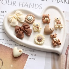 리본곰 10P set 냉장고 현관문 인테리어 자석 작지만 강력한 귀여운 마그넷, 리본곰 10pcs 세트 자석