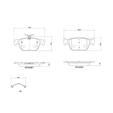VAG小賴汽車 A3 Golf 8 後輪 5WA698451G 煞車皮 來令片 Brembo 陶瓷 全新, 1個