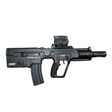 UB 수정탄 연사 듀얼 모드 전동건 5종 젤탄 자동 조준경 소음기 서바이벌, X95, 블랙, 1개