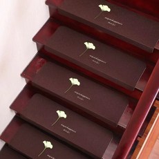 防滑自粘樓梯踏步墊 夜光實木臺階貼, 1個, 端雅至尊咖啡色銀杏葉,21*55*4.5下折款一片