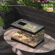 파충류 사육 박스 아크릴 수조 거북이 곤충 도마뱀 거미 사육통 생물 케이지, 1개, 5_중형 뚜껑 포함 30.5x18.5x19cm