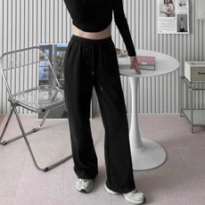 가을 여성 와이드 츄리닝 팬츠 밴딩 편안 통바지 루즈핏