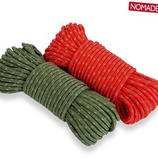 노마드 다목적 아웃도어 끈 캠핑로프 텐트 20M, 레드 7992, 레드 7992