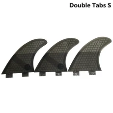 GL/ UK2.1 UPSURF Performer 트윈 & 쿼드 서핑 핀 허니컴 카본 더블 탭, 14 S Tri Fins