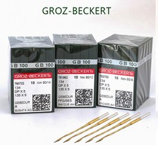 100 PCS 재봉틀 바늘 BE ERT 태킹 단추 GROZ 구멍 DPX5 GEBEDUR 내열 티타늄 135X5 기계, 100 16 Silver