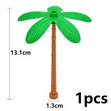 큰크기 빌딩 블록 가구 집 TV 램프 울타리 의자 테이블 대형 조립 피규어 장난감 Duploes와 호환, 09 Coconut tree