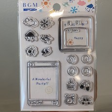 BGM 水晶印章 CS027 精美手帳裝飾印章 DIY創意日記印章, 1個