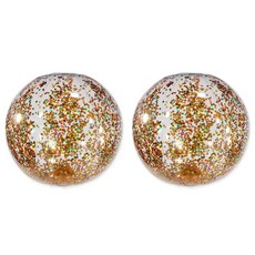 골드 스팽글 비치볼 40cm, 골드 2개