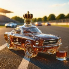 威士忌酒瓶 野馬小汽車造型 高硼硅玻璃醒酒器, 1個, C款320ML