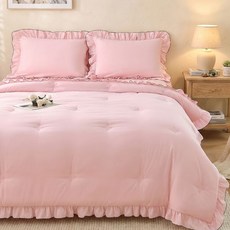 [더루아] 레이스 프릴 호텔이불 차렵이불 세트