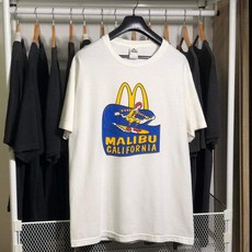 맥도날드 그래픽 반팔티 서핑 스트릿 오버핏 티셔츠