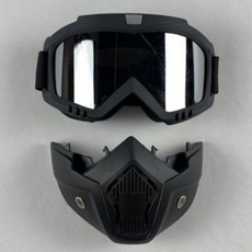 미러실버 분리형 고글 방풍 안면 마스크 보호 커버 라이더 오토바이 눈 바람막이, 미러실버 분리형 고글 방풍 안면 마스크 보호 커버 라이, 상세페이지 참조