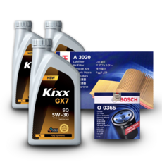쏘나타 디 엣지 (DN8) 2.0 가솔린 엔진오일세트 킥스 GX7 5W30 (구) G1, 킥스 GX7 5W30 엔진오일세트, 기본세트▶엔진오일세트만 구매하기
