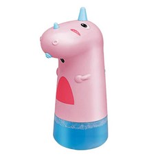 비접촉 비누 디스펜서 배터리 작동식 전기/USB 충전 자동 핸즈프리 욕실, 핑크 2., 85x85x288mm., ABS PP 실리콘, 1개, 핑크 2.