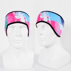 EB디자인 밀착귀마개 마블링 운동헤어밴드, 혼합