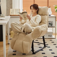 접이식 소파 리클라이너 1인용 의자 편안한 등받이 안락 체어, 시니어 추천 코듀로이 - 카키 색 조절 가능