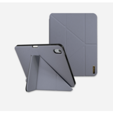 iPad 適用 摺疊保護殼 輕巧 柔粉, 紫灰色, 1個, iPad 11(A16)/10.9(贈亮面保貼)