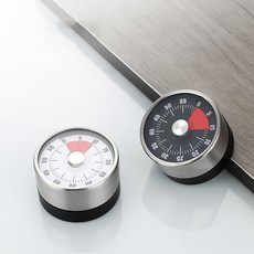 주방 시계 요리 기계식 자석 알람 미니 쿠킹 타이머 조리타이머 주방타이머 무소음타이머 스마트타이머, 블랙