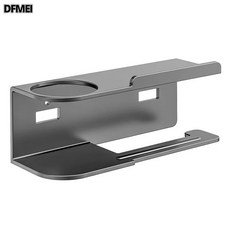 DFMEI 免打孔紙巾架, 1個, 跨境多功能大號捲紙架-灰色:如圖