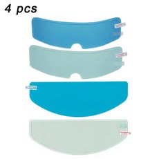 오토바이 헬멧 바이저 김서림 방지 및 발수 필름 – 비가 오거나 추운 날씨에 라이딩할 때 사용하는 나노 코팅 투명 보호막, 01 Mix 4pcs