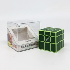 3X3 치이 자석 미러큐브 QiYi Mirror M Tiled 33 선수용 큐브 333, Green﻿(Magnetic), 1개