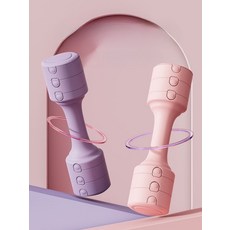 휴대용 여성 고무코팅 덤벨세트 무게조절 홈트 아령 헬스 운동기구 아령세트, C_핑크 4kg (한 쌍), 1개, 4kg