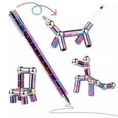 炫酷男生女生禮品網紅桌面強力磁吸筆學習減壓科技感生日禮物, 1個, 初中高中小學生 生日禮物 創意禮品,筆芯3支