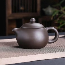 good 原礦紫砂壺大師全手工茶壺家用送禮品茶具高檔功夫泡茶器, 1個, 紫泥西施壺-160毫升, 160ml
