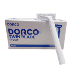 DORCO一次性拋棄式刮鬍刀，雙層刀片，輕巧便攜，衛生安全, 1個, 1個裝