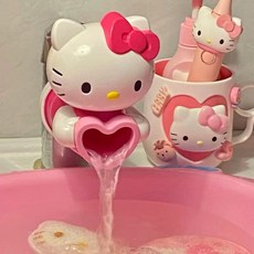 HelloKitty水龍頭延長器，洗手防濺神器，可愛造型，寶寶輕鬆洗手，安全材質，安裝簡便, 1個
