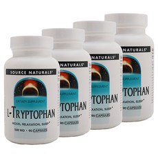 SOURCE NATURALS 左旋色胺酸膠囊 500mg, 90顆, 4個