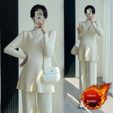 임부복에 기모에 도톰한 미디 니트 임부 상의 만능 임부 스웨터