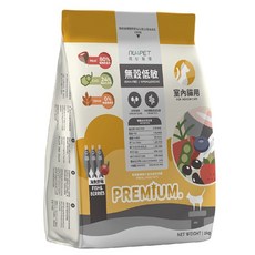 NU4PET 陪心寵糧 無穀全齡貓糧 海魚野莓口味 低敏配方 室內貓適用 1KG, 1個, 陪心無穀全齡貓-海魚野莓,1KG, 泌尿道保健、益生菌、低敏