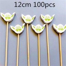 하트 꽃 모양 대나무 꼬치 뷔페 컵케이크 과일 디저트 스틱 칵테일 웨딩용, 1개