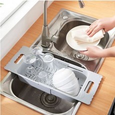 길이조절 씽크대 그릇 거치대 주방 물빠짐 선반aja9+5teG