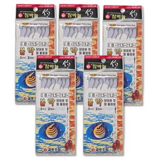 [간편채비] 간편 장대낚시 카드채비 5세트, 1개, 5개입