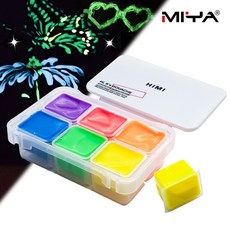 미야 HIMI 야광물감 과슈물감 6색 수채화 23ml