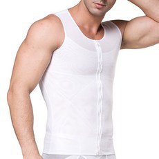 OSON 남성용 바디 쉐이퍼 보정 나시 속옷 지퍼형 가슴 뱃살 보정