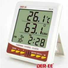 大林電子 DER EE 得益 數位型溫濕度計 DE-24 電子式浴室溫度濕度監測器, 1個