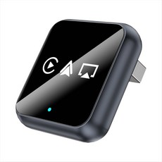 스마트 AI Carplay 무선 Carplay 어댑터 Airplay Android Auto 3 In1 USB 동글 어댑터 유선 Carplay to Wireless B, 다크 그레이 &amp; 블랙