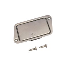 Electric Guitar Stainless Steel Battery Holder Metal Battery Case Guitar Part, 1개, Beveled edge