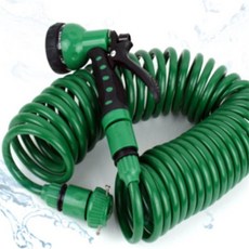 MOA 물청소 세차호스 정원 물주기 고압 코일 호스 7.5M 수도꼭지호스, 15M