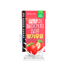 빙그레 설탕이 들어가지 않은 딸기우유, 1개