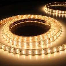 LED AC 220V LED 논네온 방수 스트립 인테리어 줄 조명, 3m, 전구색(노란빛)